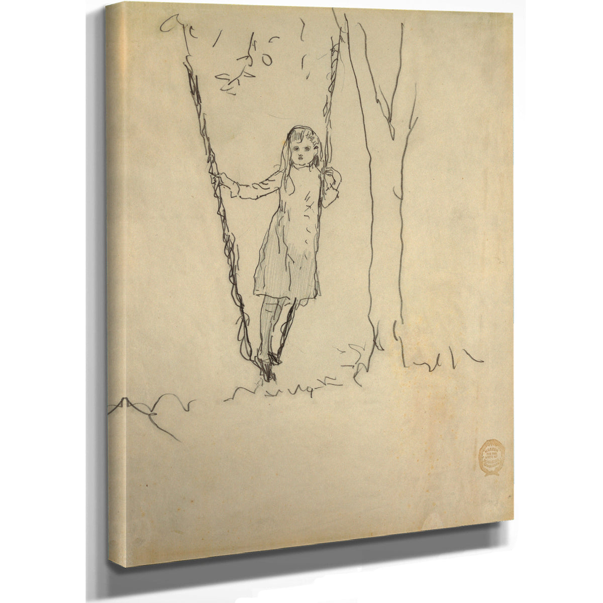 Girl Standing a Swing 1879 By Winslow Homer