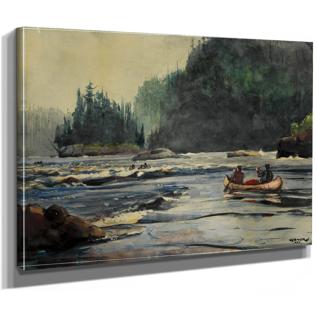 In Rapids 1895 By Winslow Homer