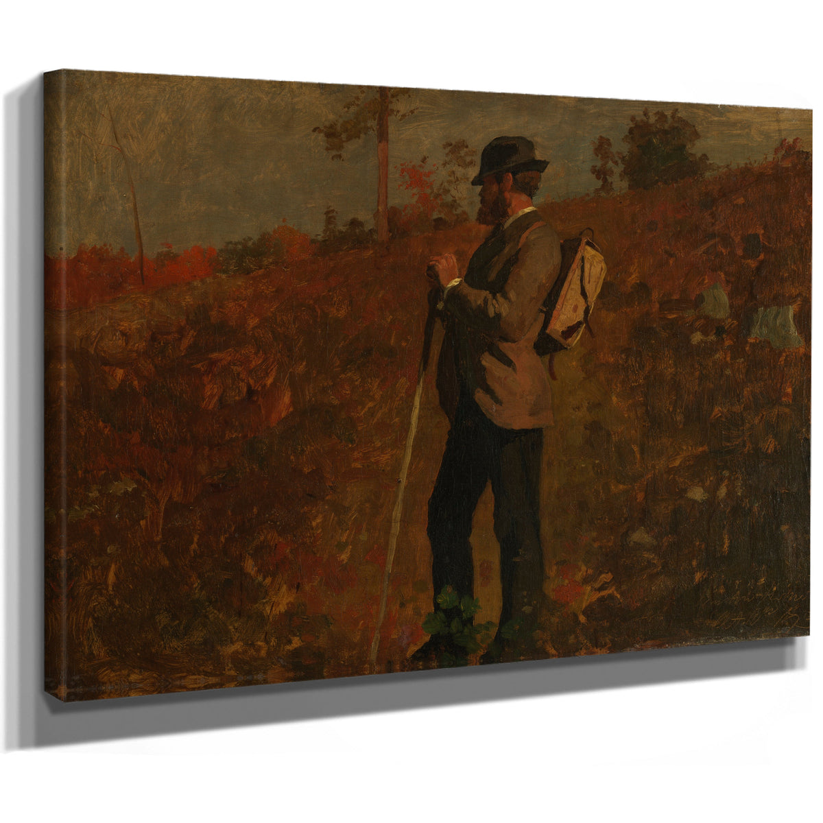 Man a Knapsack 1873 By Winslow Homer