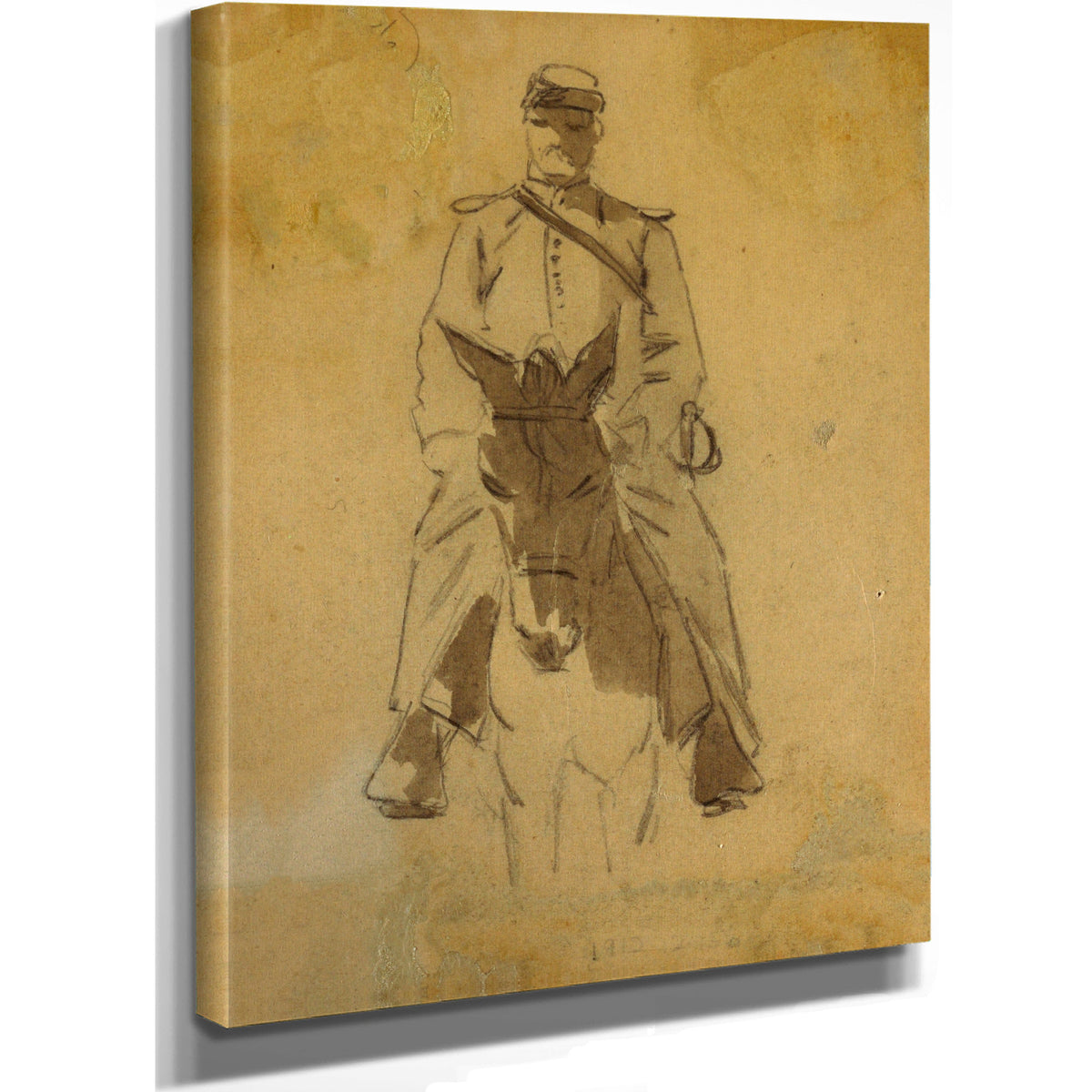 Officer Head a Horse 1862 By Winslow Homer