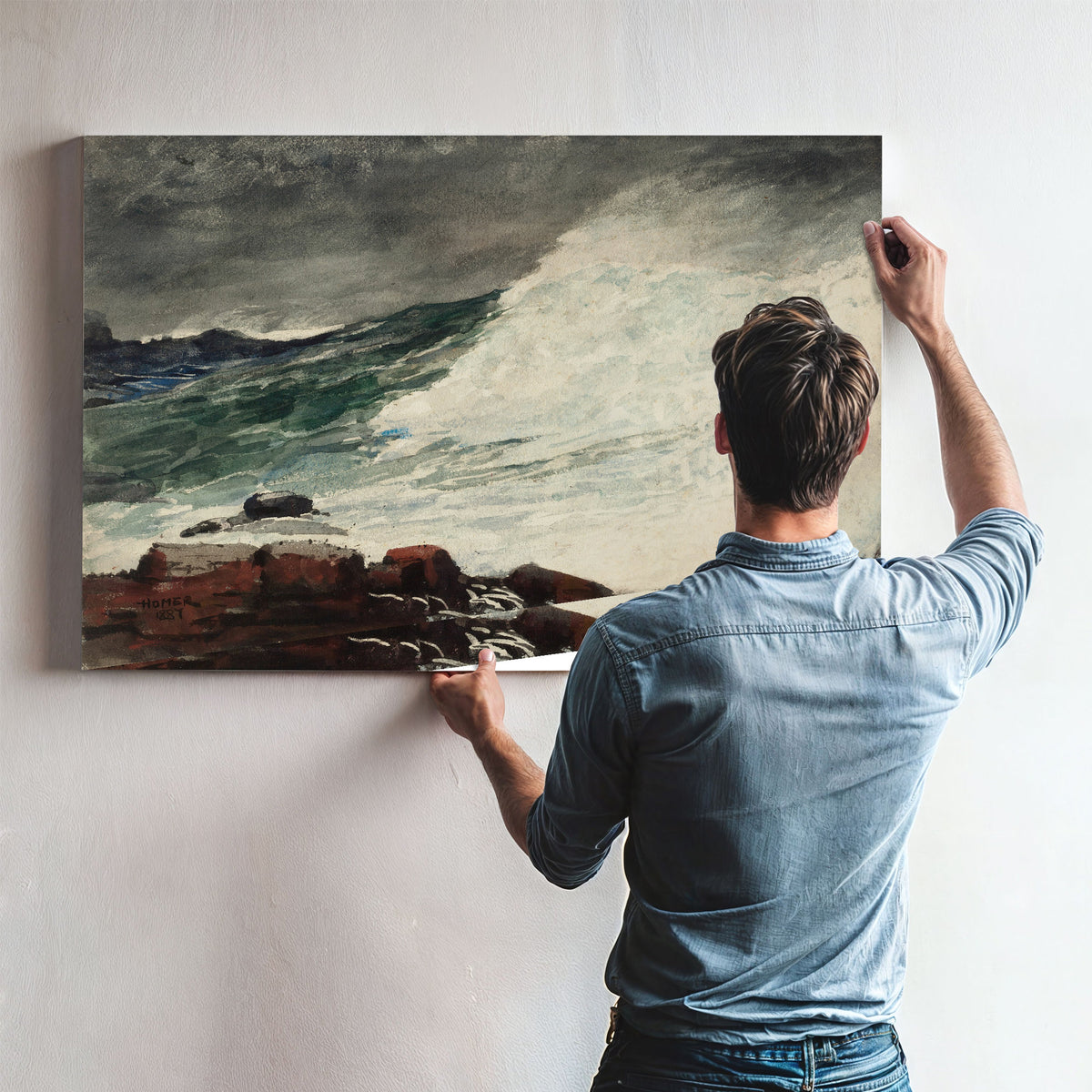 Prouts Neck Breaking Wave 1887 By Winslow Homer