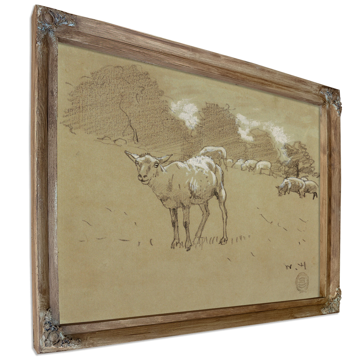 Sheep Grazing a Field 1878 By Winslow Homer
