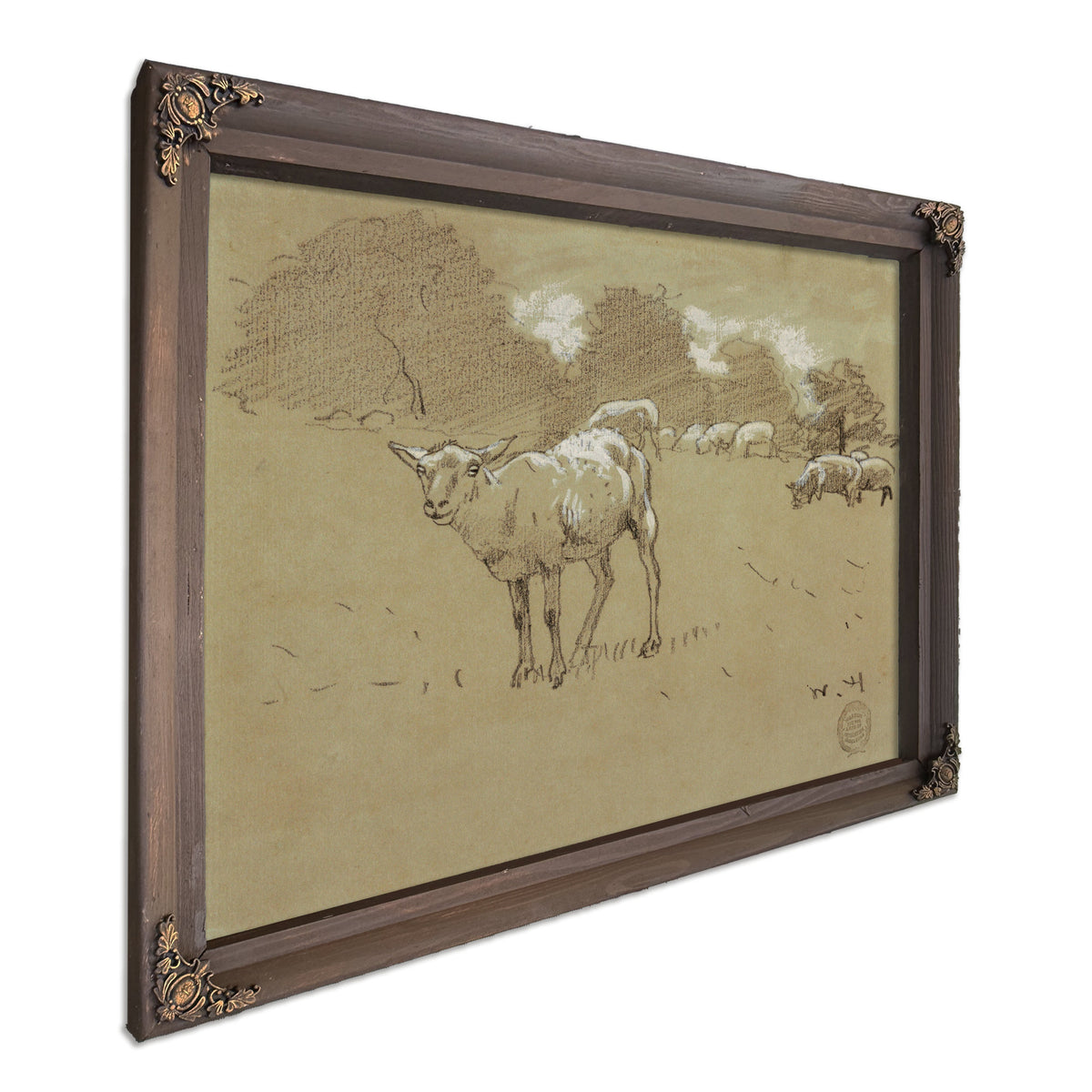 Sheep Grazing a Field 1878 By Winslow Homer
