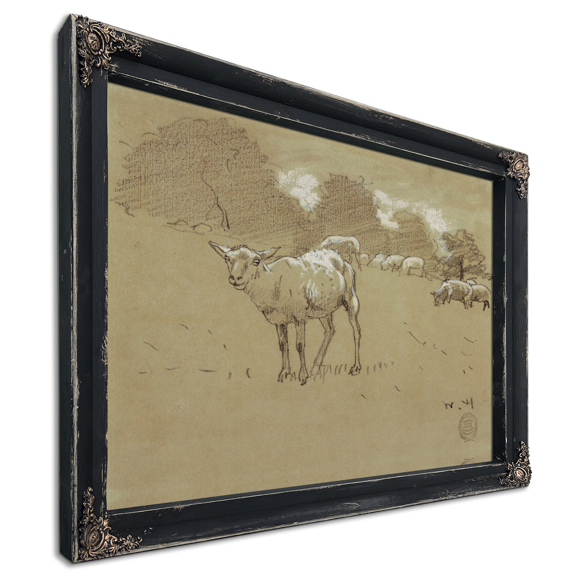 Sheep Grazing a Field 1878 By Winslow Homer