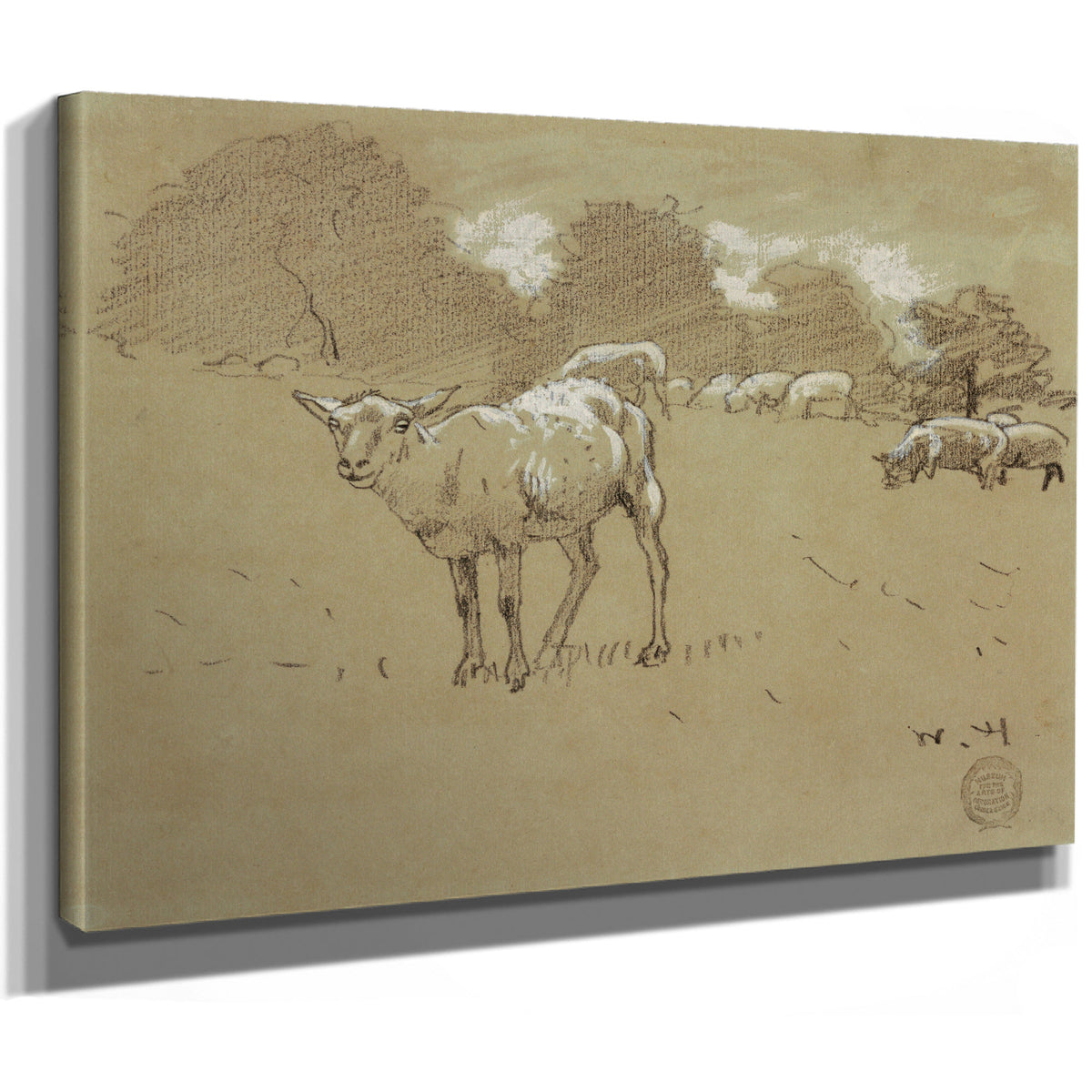 Sheep Grazing a Field 1878 By Winslow Homer