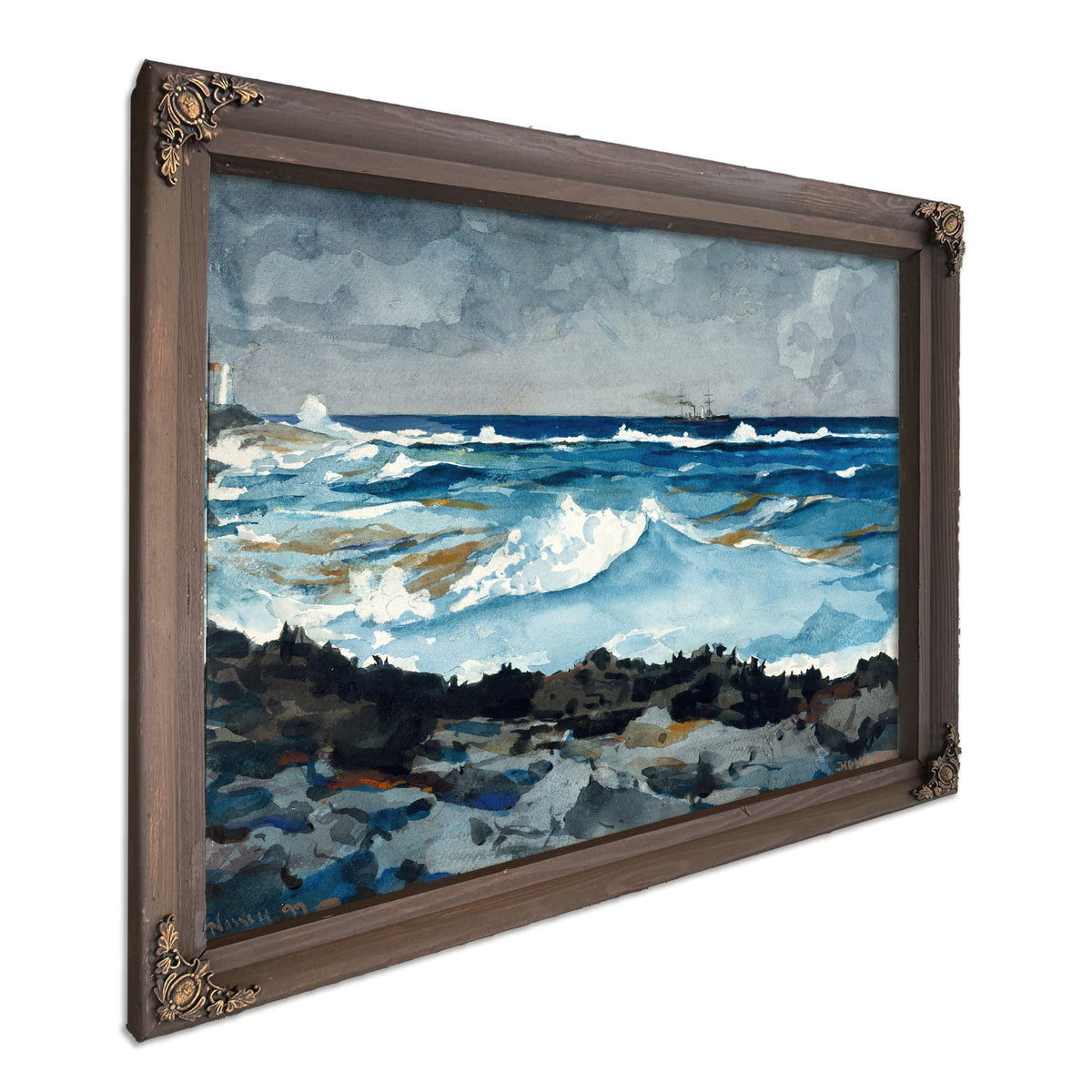 Shore Surf Nassau 1899 By Winslow Homer
