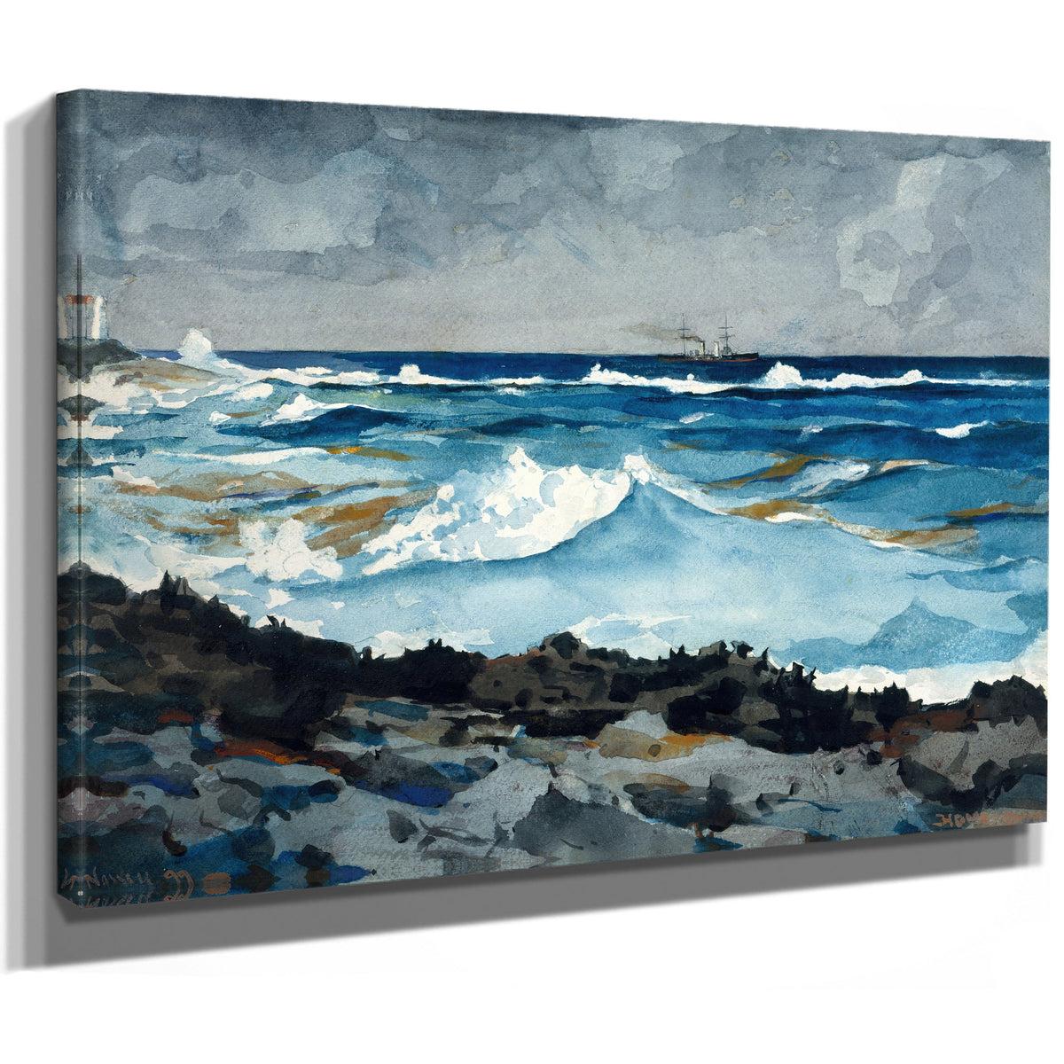 Shore Surf Nassau 1899 By Winslow Homer