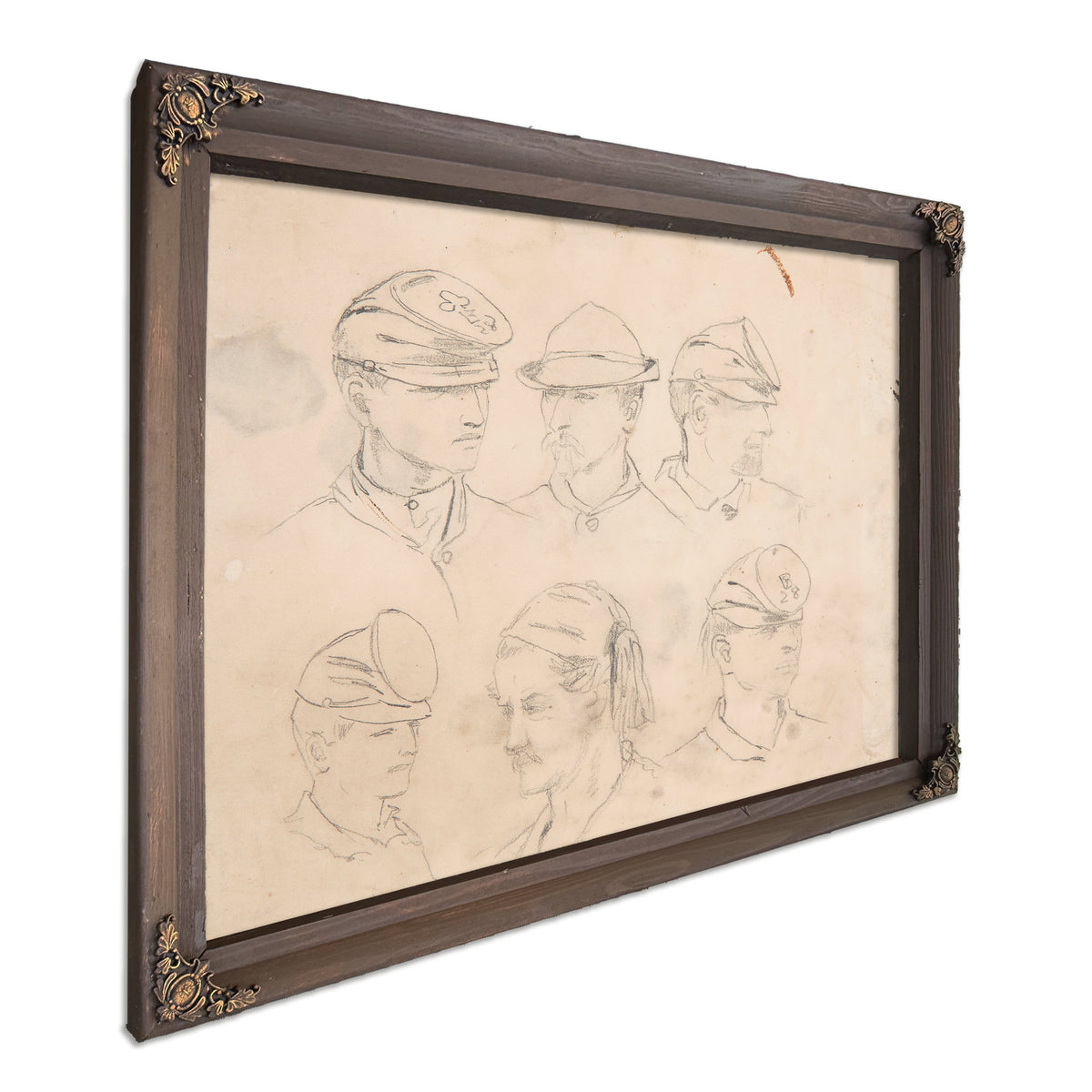 Six Studies Soldiers Heads 1864 By Winslow Homer