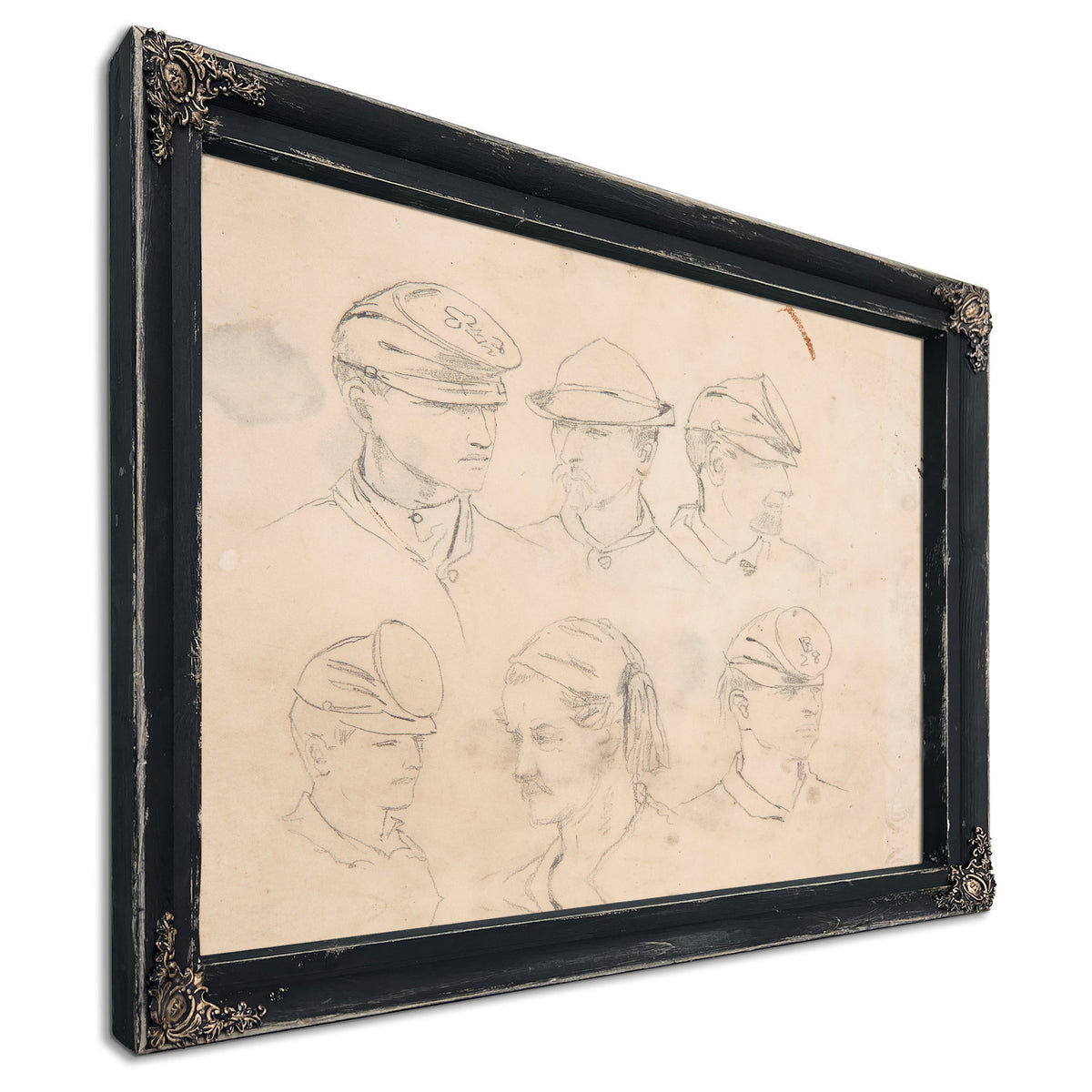 Six Studies Soldiers Heads 1864 By Winslow Homer