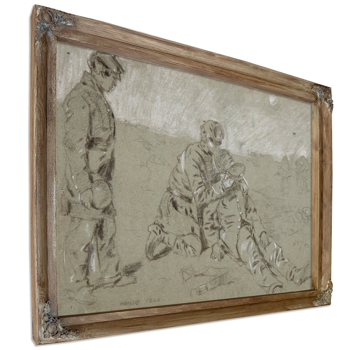 Soldier Giving Water to Wounded By Winslow Homer