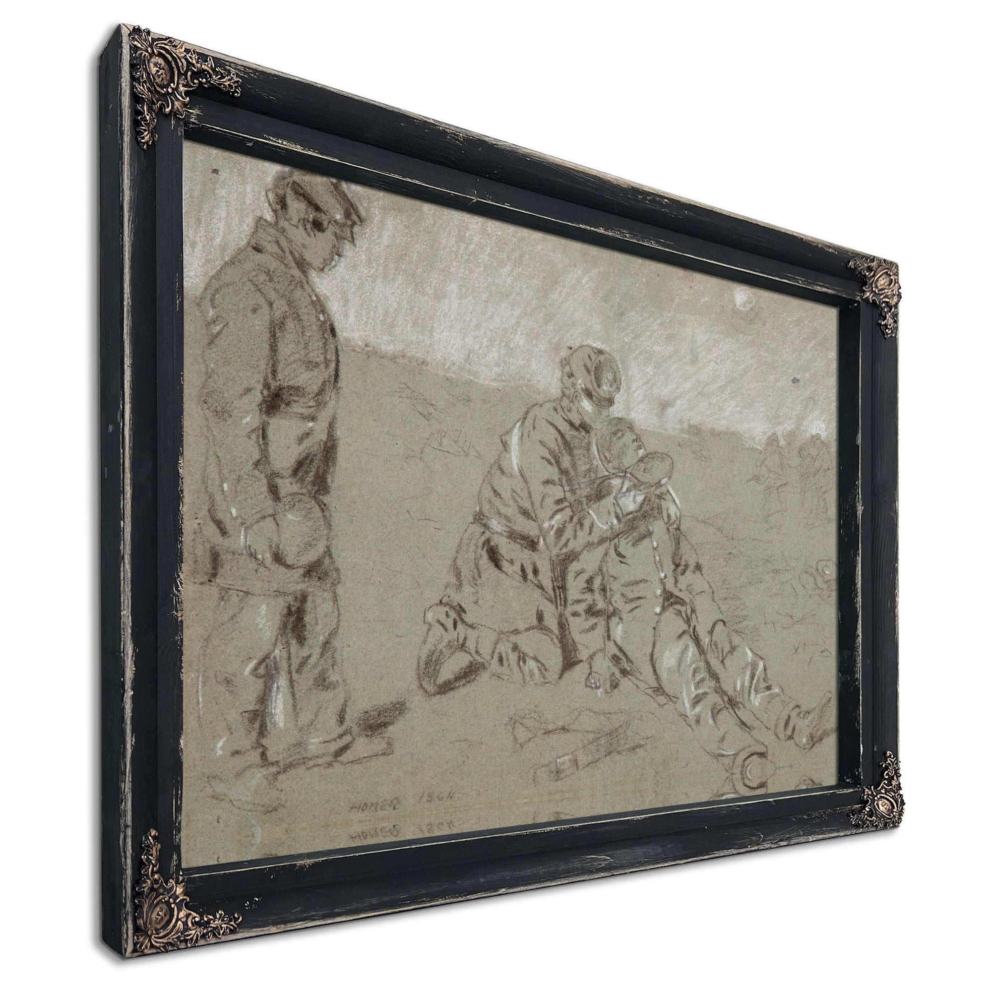 Soldier Giving Water to Wounded By Winslow Homer