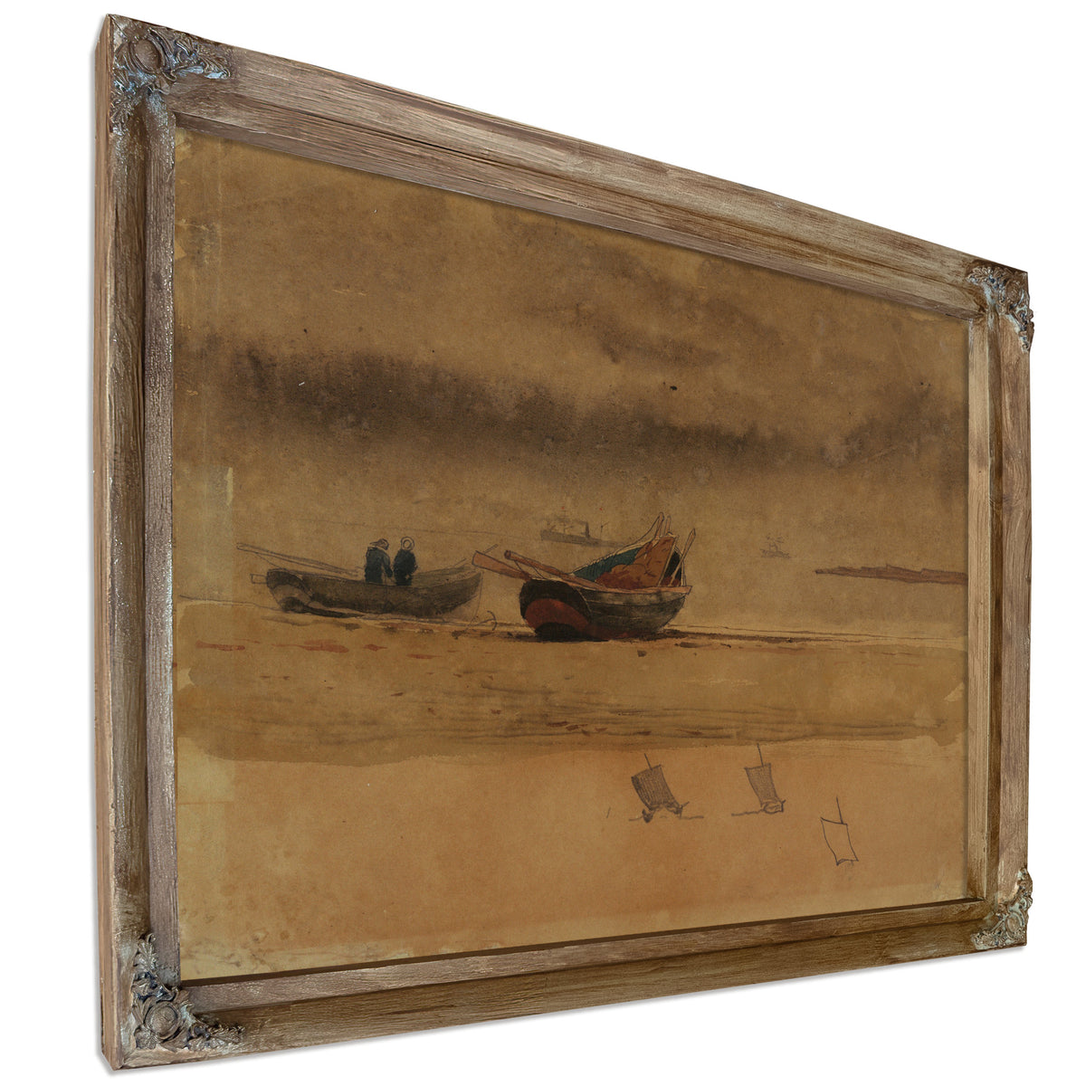 Stern View Two Rowboats England 1881 By Winslow Homer