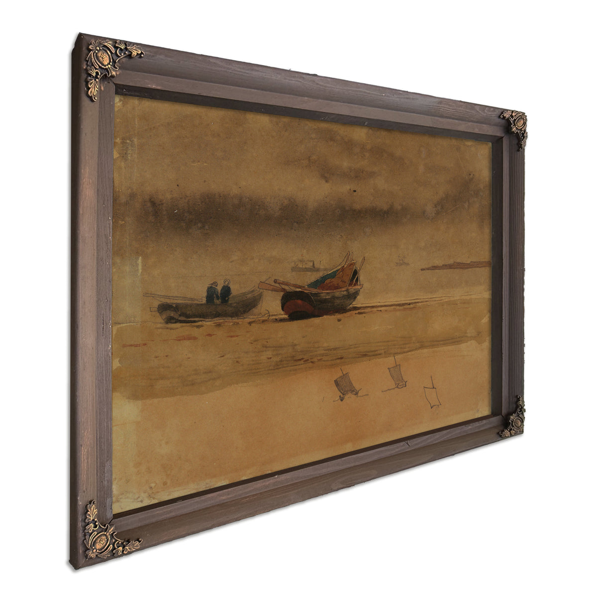 Stern View Two Rowboats England 1881 By Winslow Homer