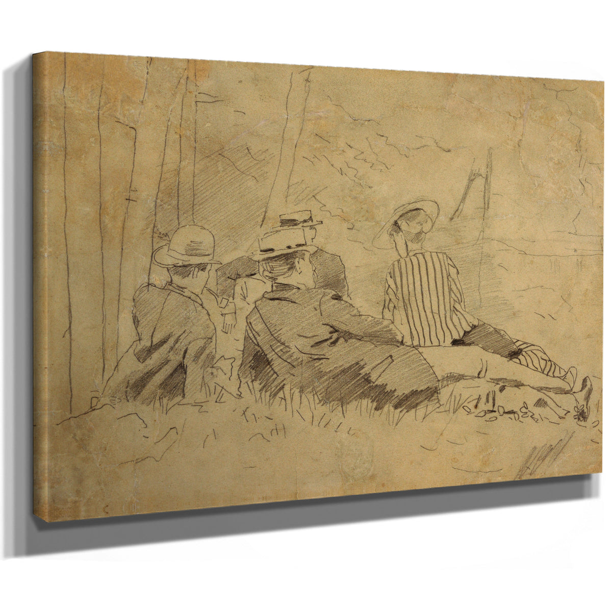 Study the Fishing Party 1869 By Winslow Homer