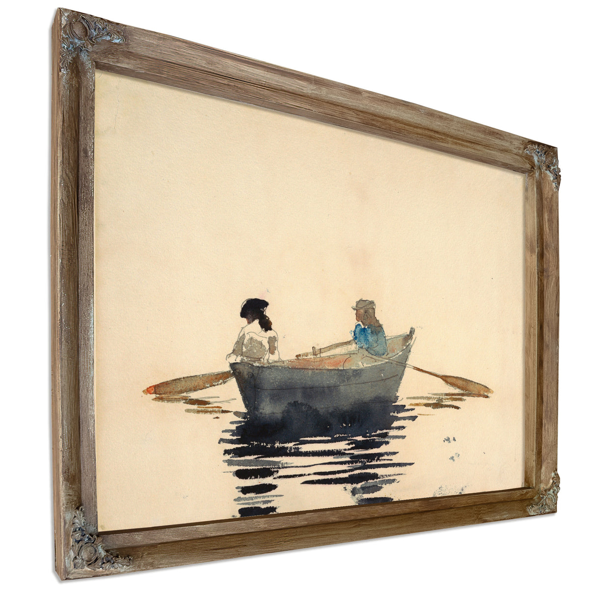 Two Girls a Rowboat 1880 By Winslow Homer