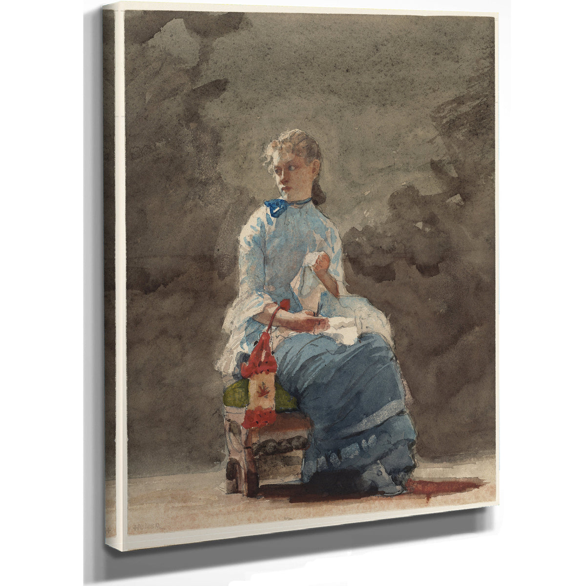 Young Woman Sewing 1876 By Winslow Homer