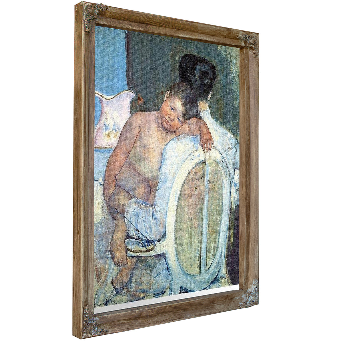 Woman Sitting With A Child In Her Arms By Mary Cassatt