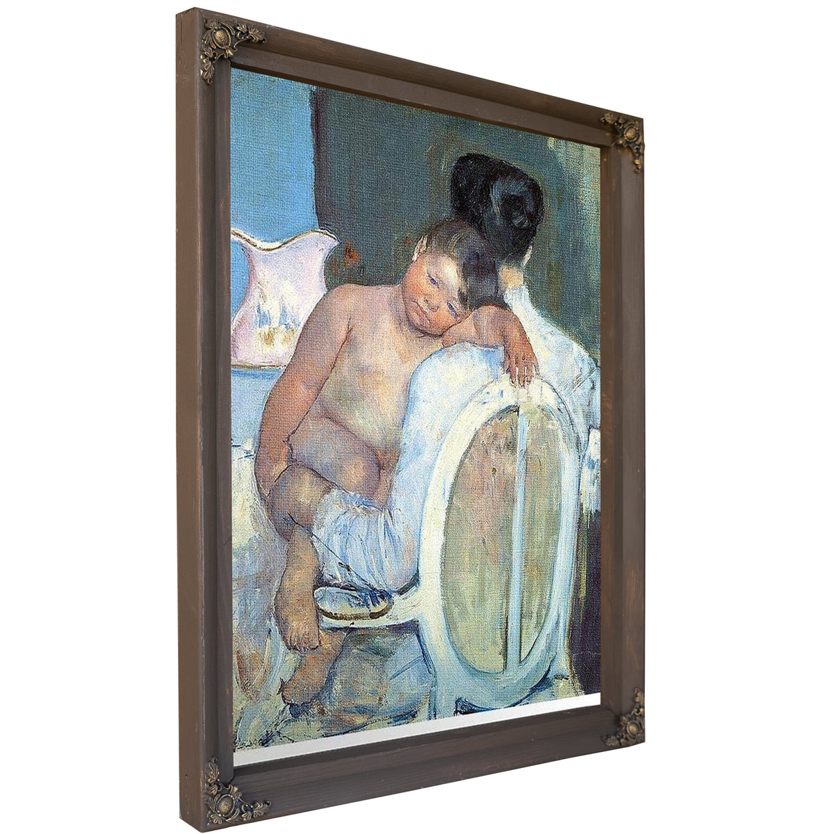 Woman Sitting With A Child In Her Arms By Mary Cassatt