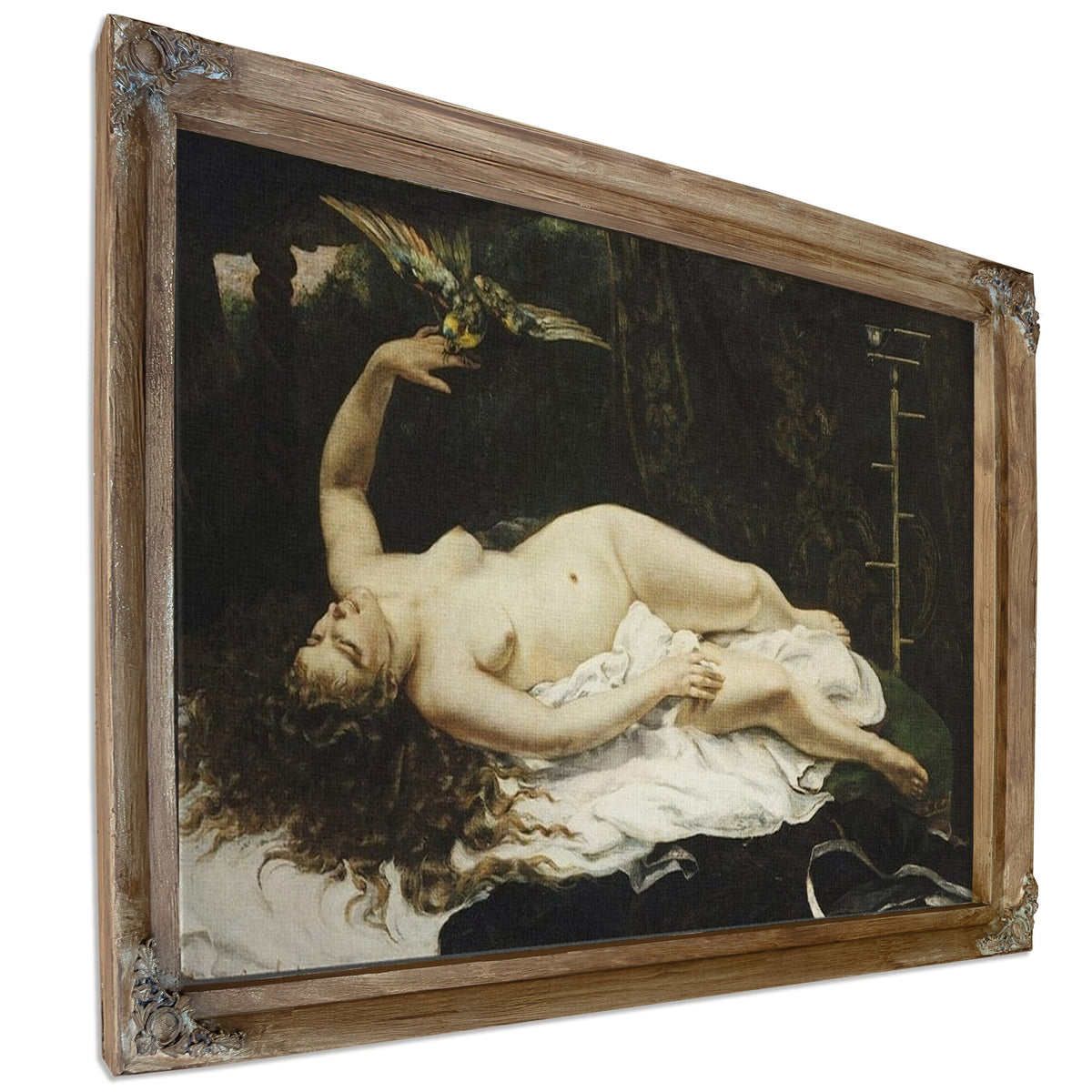 Woman With A Parrot By Jean Desire Gustave Courbet