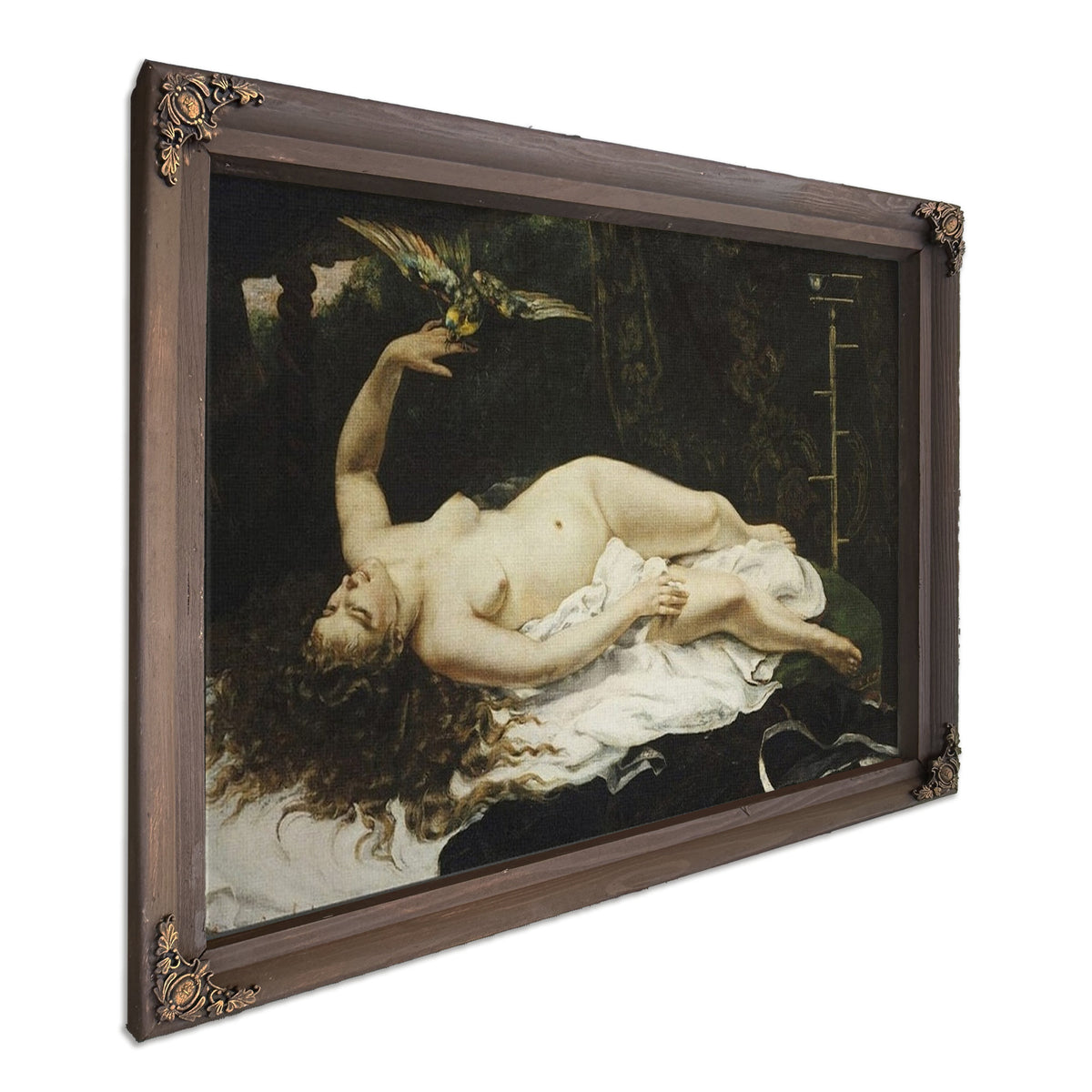 Woman With A Parrot By Jean Desire Gustave Courbet