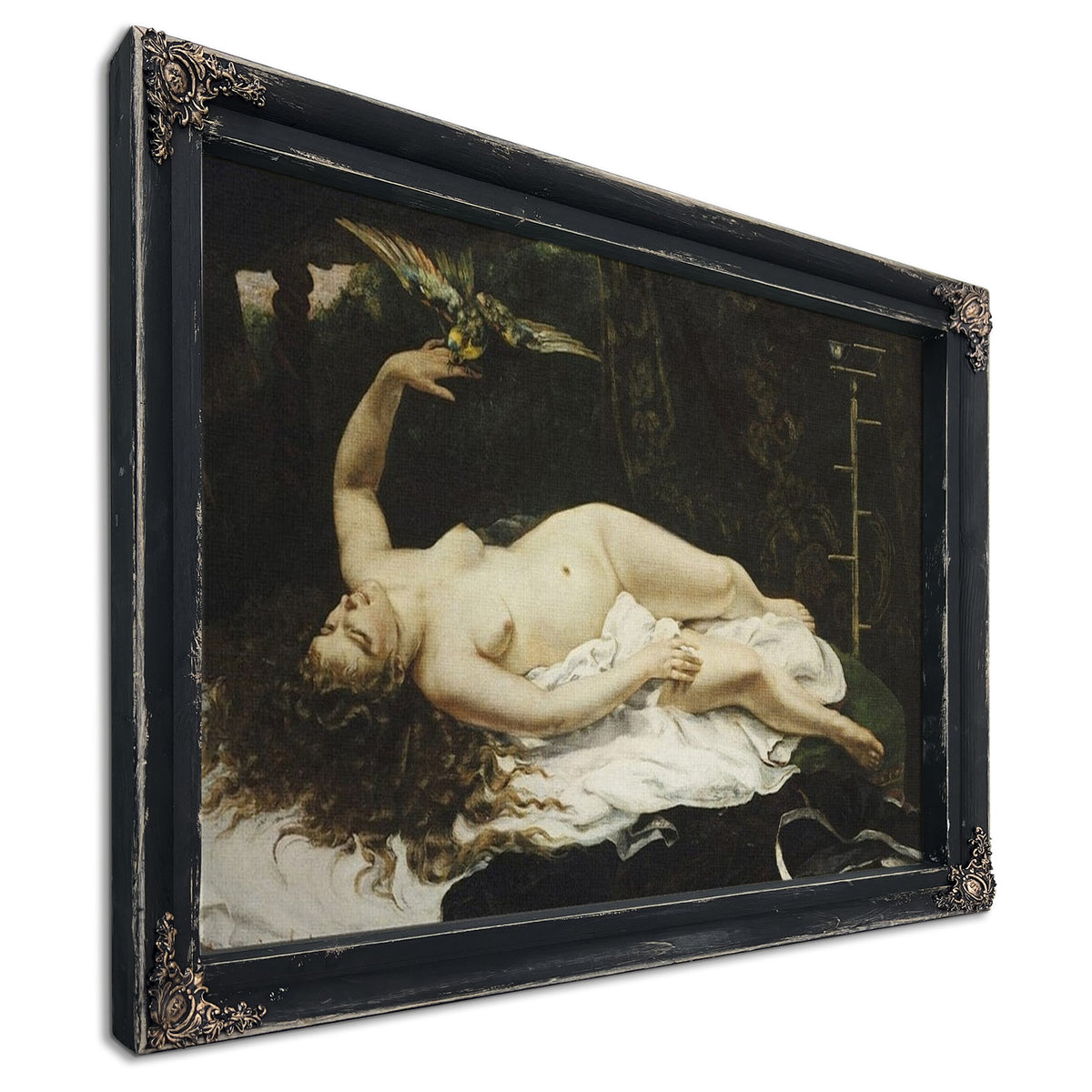 Woman With A Parrot By Jean Desire Gustave Courbet