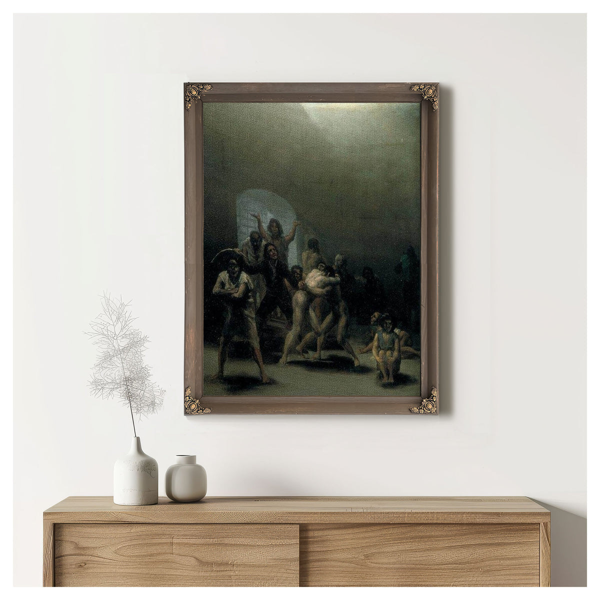 Yard With Lunatics 1794 Oil On Tin Plated Iron 43 8X32 7Cm By Francisco De Goya
