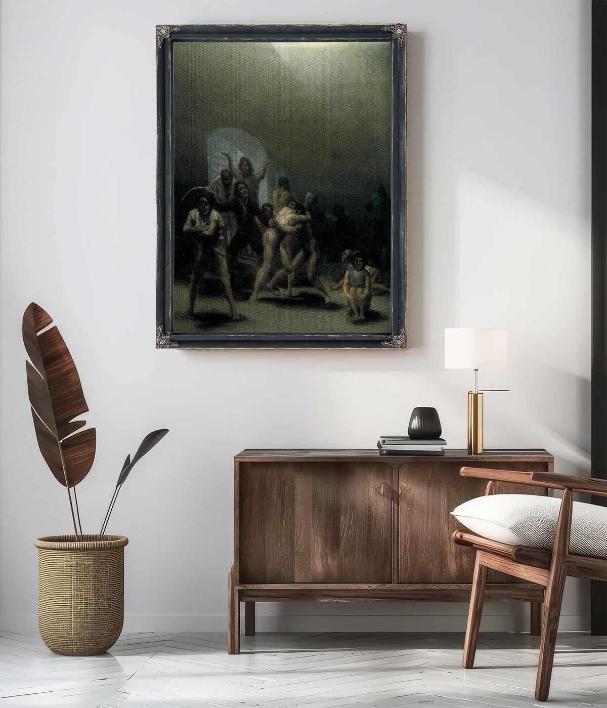Yard With Lunatics 1794 Oil On Tin Plated Iron 43 8X32 7Cm By Francisco De Goya