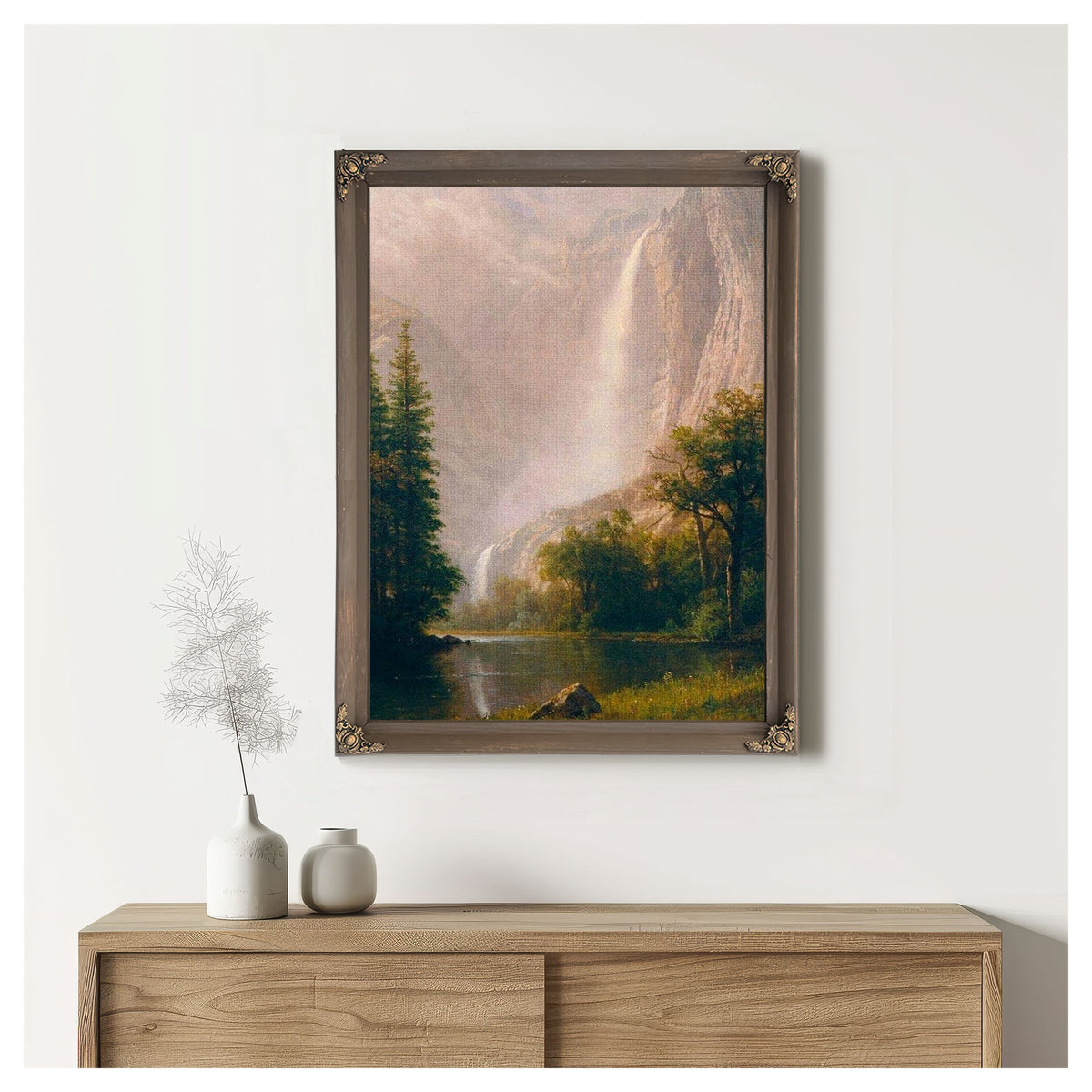 Yosemite Falls By Albert Bierstadt