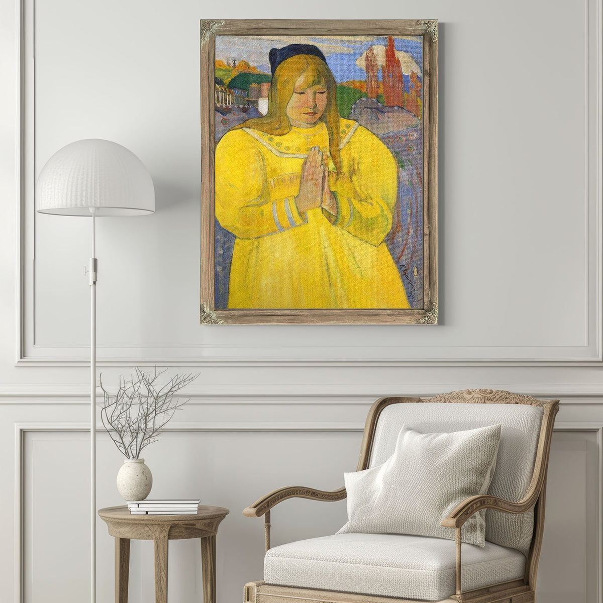 Young Christian Girl Bretonne En Priere 1894 Oil On Canvas 65 2X46 7Cm By Paul Gauguin