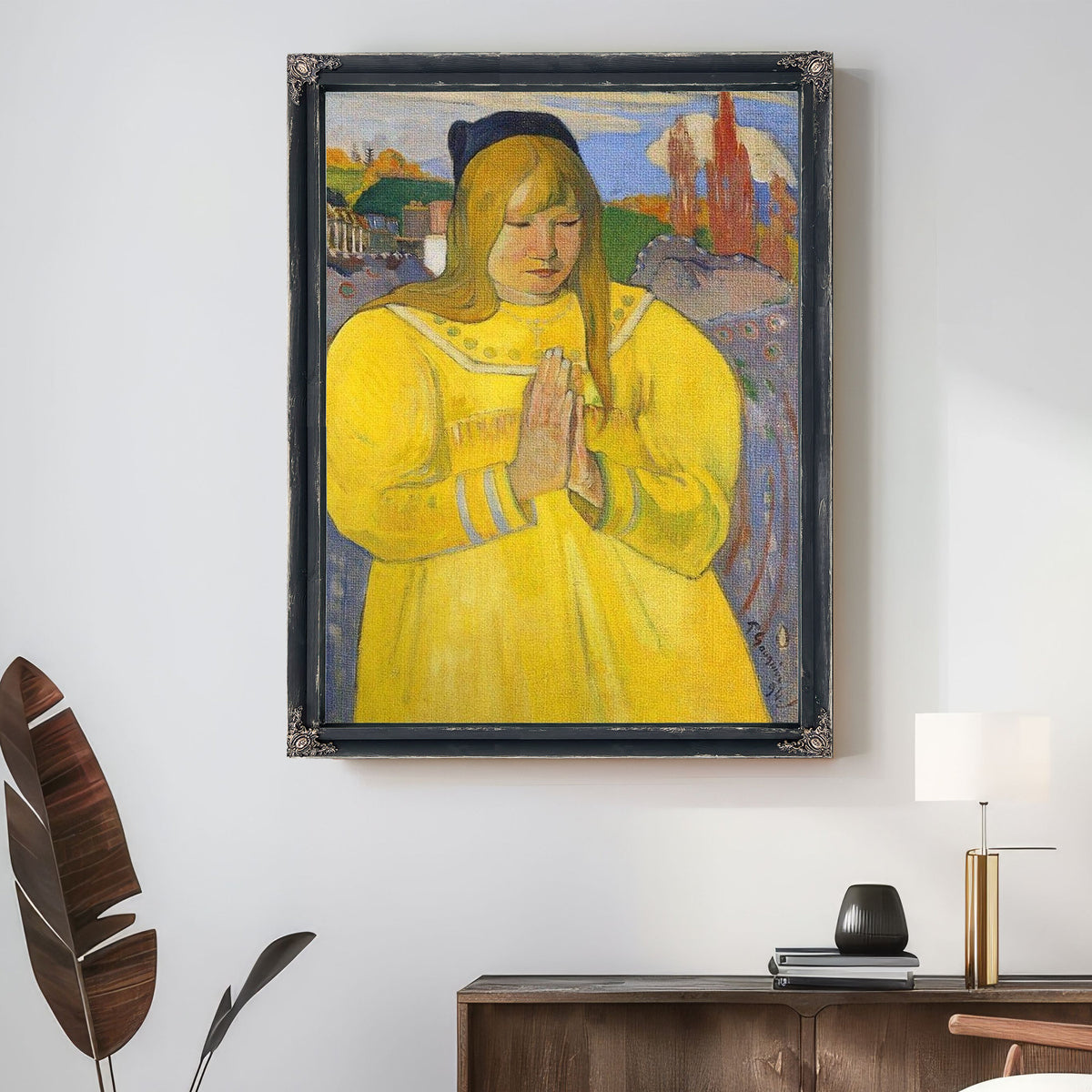 Young Christian Girl Bretonne En Priere 1894 Oil On Canvas 65 2X46 7Cm By Paul Gauguin