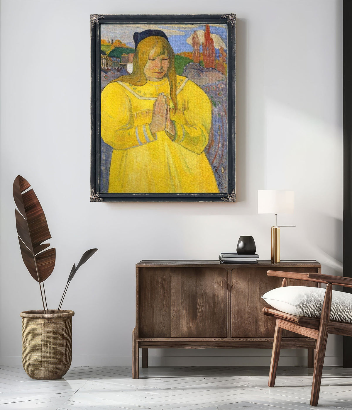 Young Christian Girl Bretonne En Priere 1894 Oil On Canvas 65 2X46 7Cm By Paul Gauguin