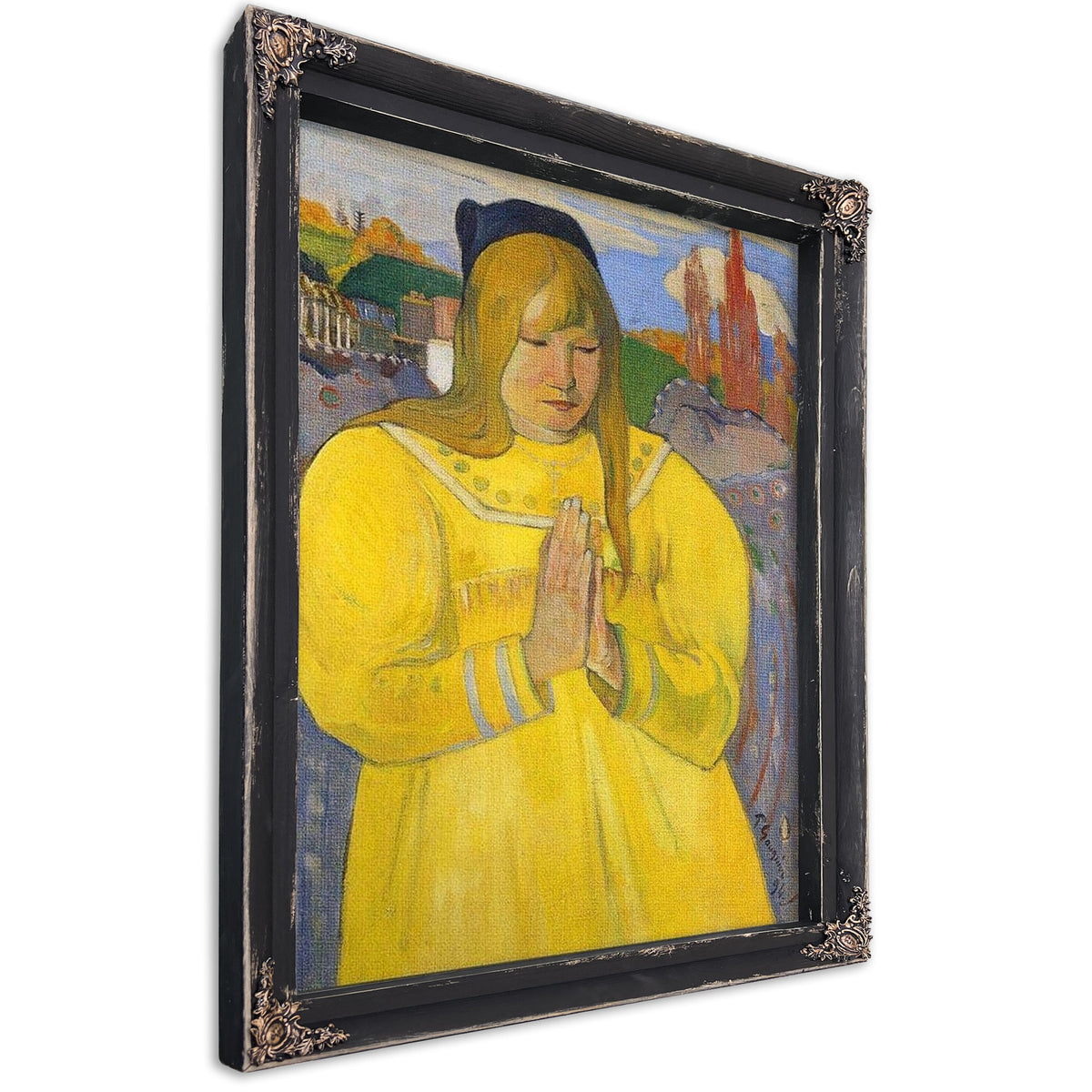 Young Christian Girl Bretonne En Priere 1894 Oil On Canvas 65 2X46 7Cm By Paul Gauguin