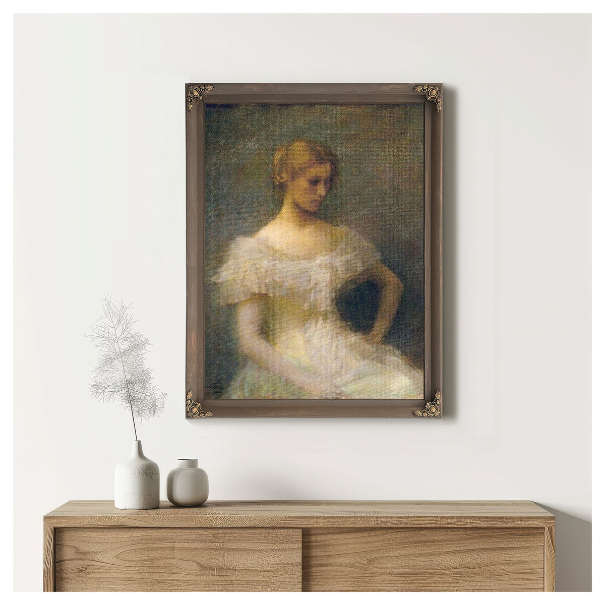 Young Girl Seated By Thomas Wilmer Dewing