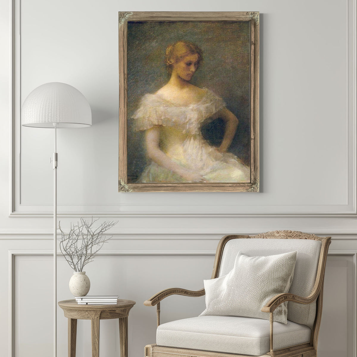 Young Girl Seated By Thomas Wilmer Dewing