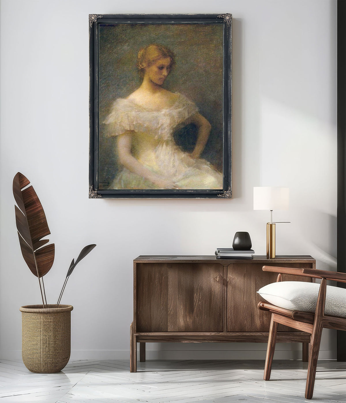 Young Girl Seated By Thomas Wilmer Dewing