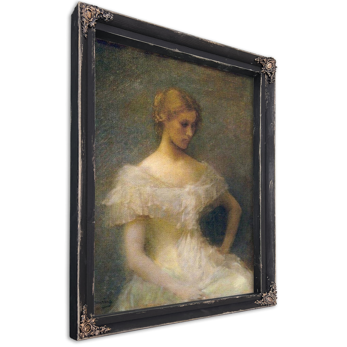 Young Girl Seated By Thomas Wilmer Dewing