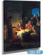Nativity by Carl Bloch Fine Art Print