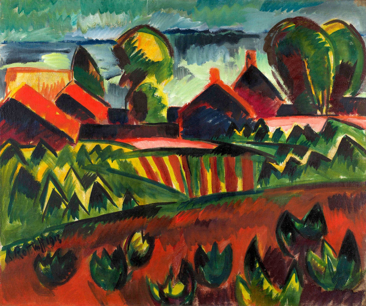Village at the Sea by Karl Schmidt-Rottluff Fine Art Print