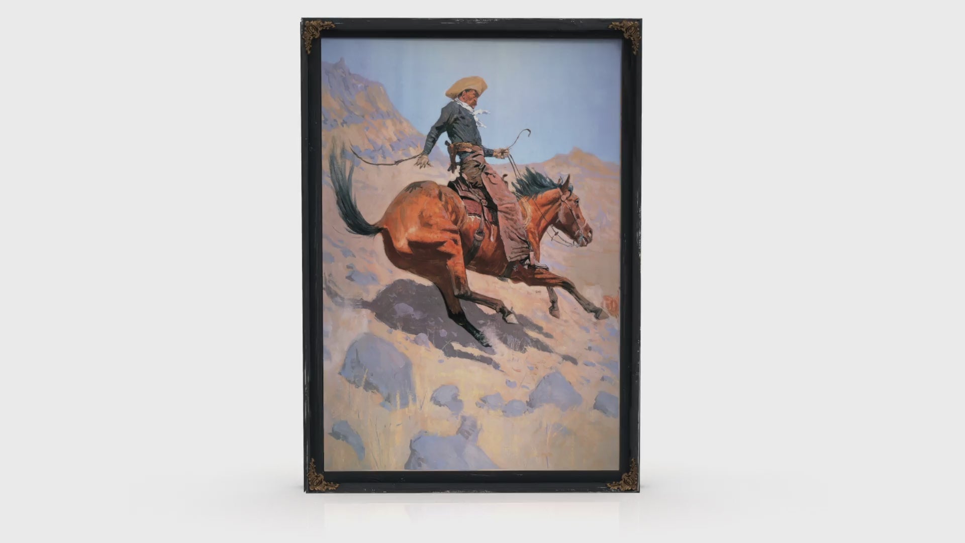Load video: Cowpuncher S Lullaby by Frederic Remington