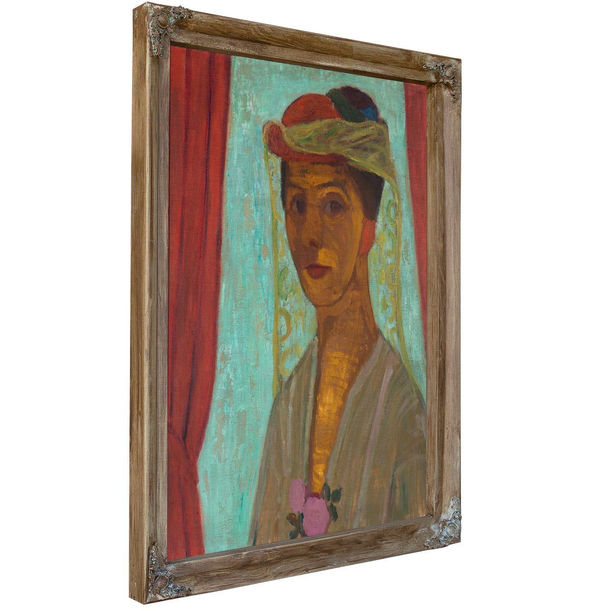 Self Portrait With Hat And Veil By Paula Modersohn Becker