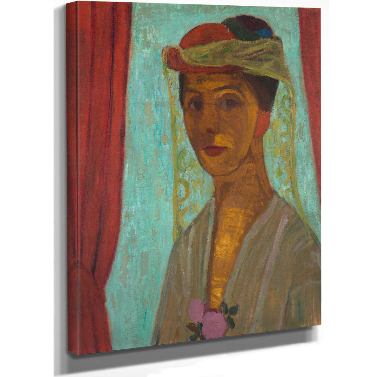 Self Portrait With Hat And Veil By Paula Modersohn Becker