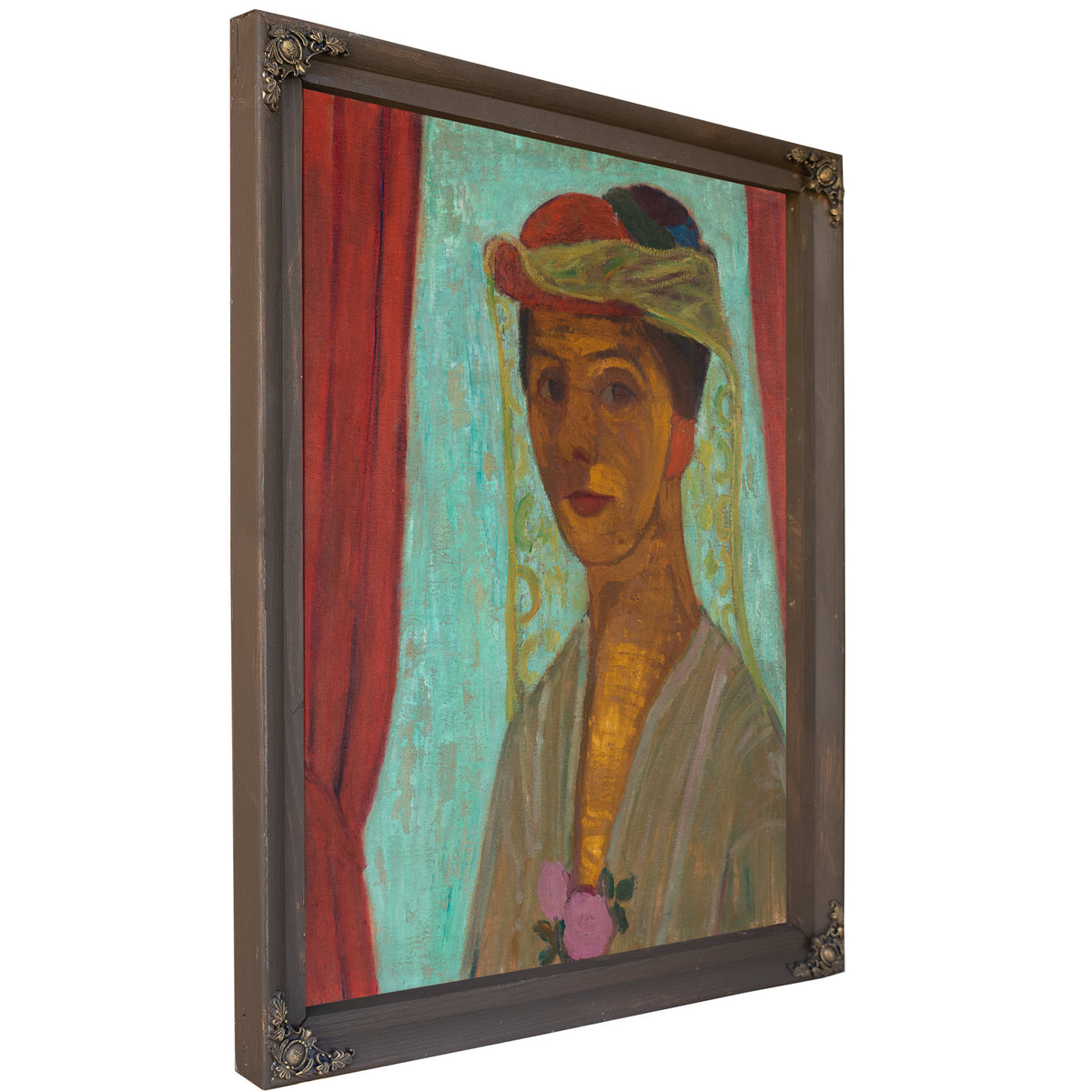 Self Portrait With Hat And Veil By Paula Modersohn Becker