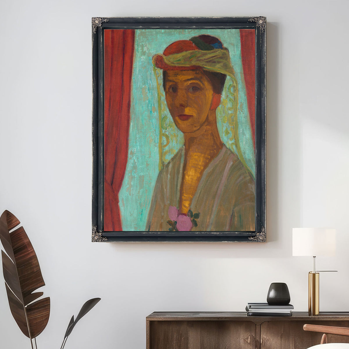 Self Portrait With Hat And Veil By Paula Modersohn Becker