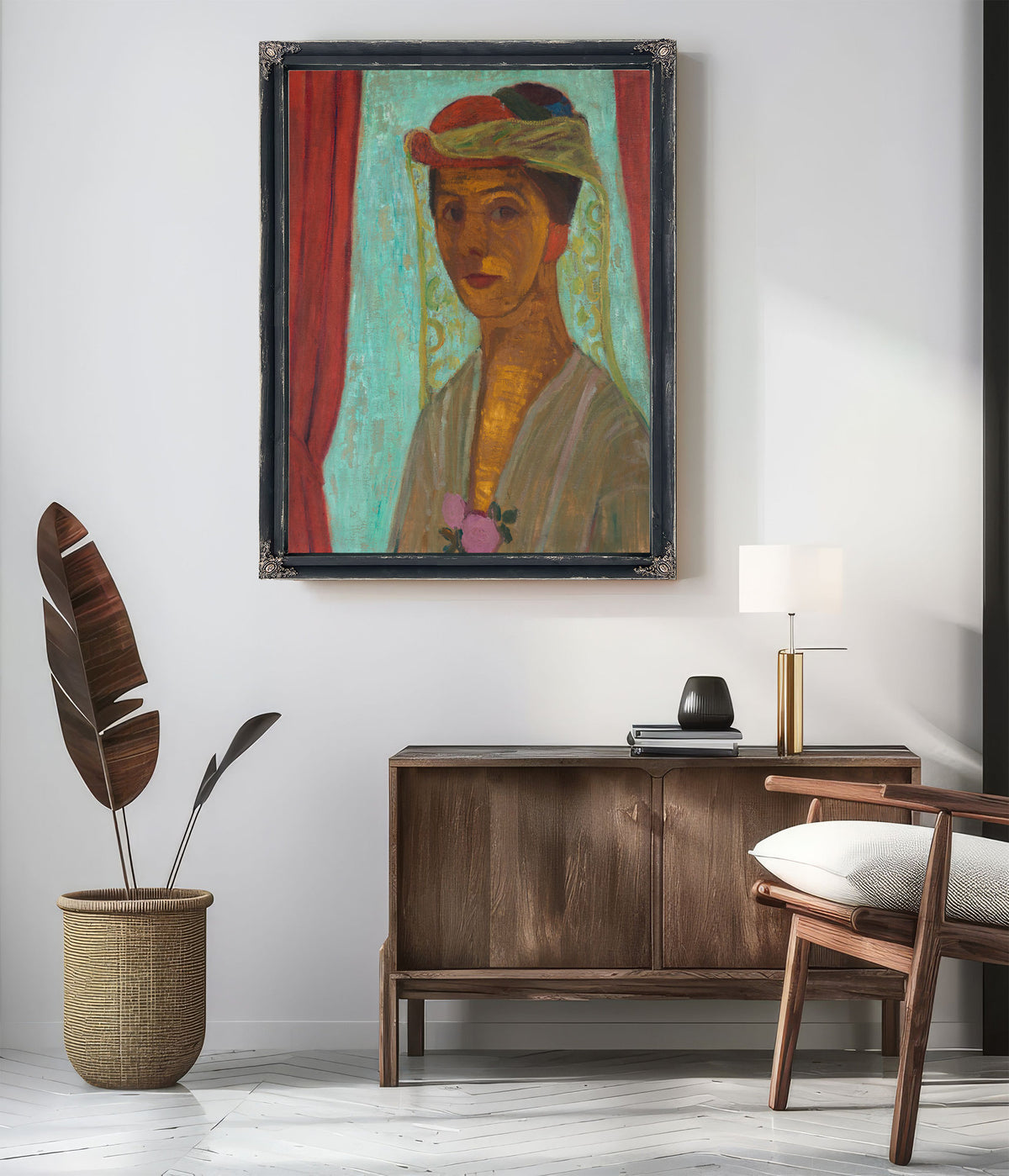 Self Portrait With Hat And Veil By Paula Modersohn Becker