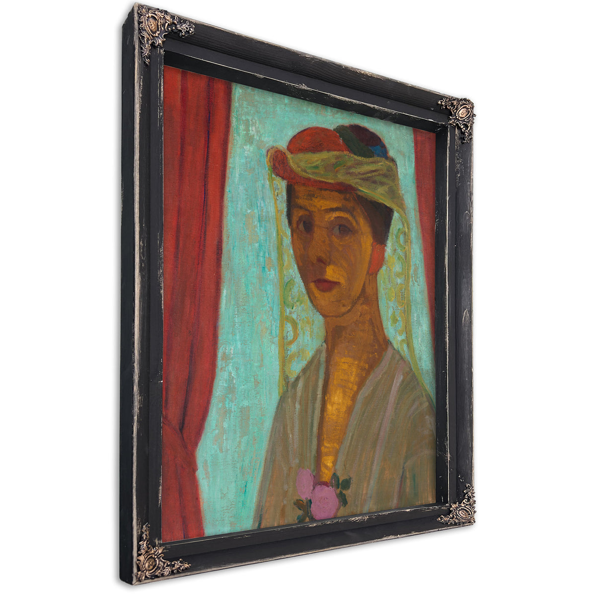 Self Portrait With Hat And Veil By Paula Modersohn Becker