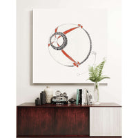 12" x 12" / Canvas Wrap Rubans Aux Ombrelles Aux Manchons by Charles Martin