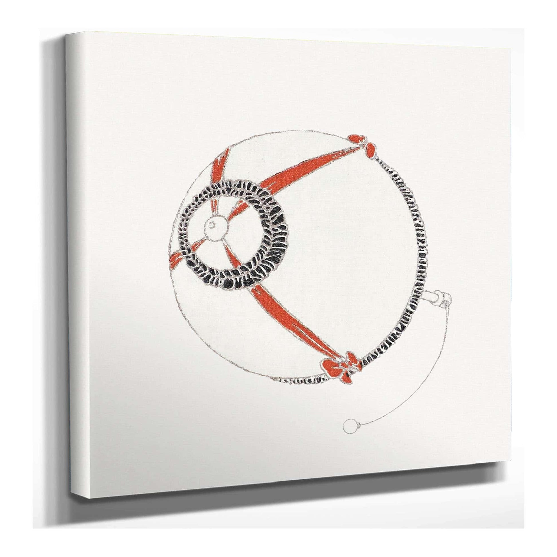 12" x 12" / Canvas Wrap Rubans Aux Ombrelles Aux Manchons by Charles Martin