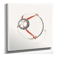 12" x 12" / Canvas Wrap Rubans Aux Ombrelles Aux Manchons by Charles Martin