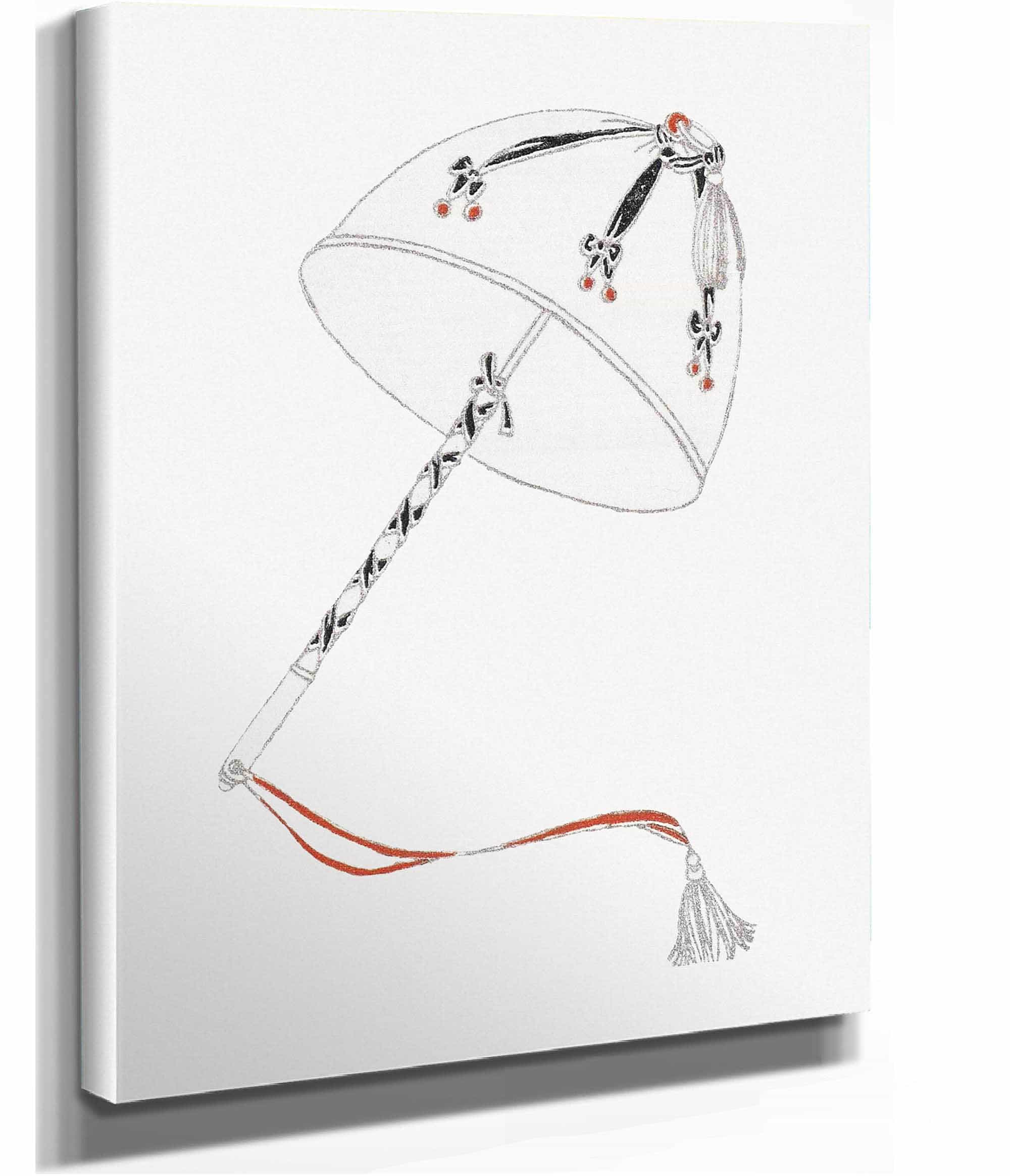 12" x 12" / Canvas Wrap Rubans Aux Ombrelles Aux Manchons by Charles Martin