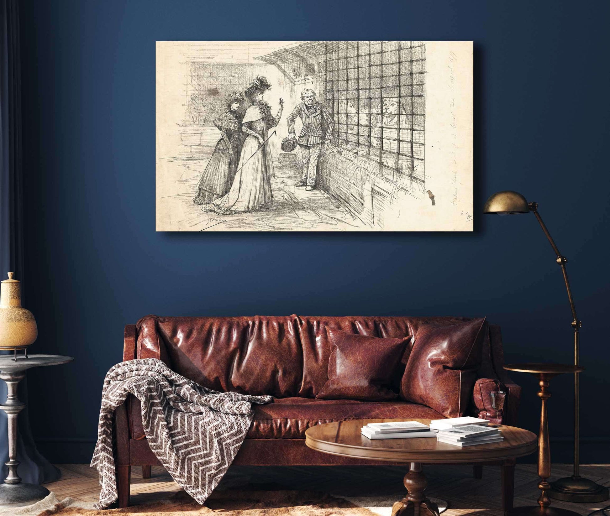 12" x 12" / Canvas Wrap Scenes Of Sarah Bernhardts Life  by Georges Jules Victor Clairin